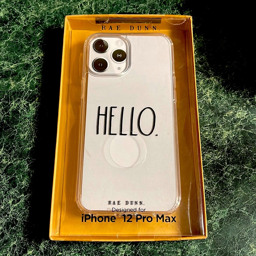 COPY - Rae Dunn HELLO Clear Hard Phone Case iPhone 12 Pro Max